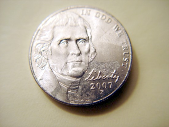 2007-P-Jefferson-Nickel,-Struck-Through-Grease